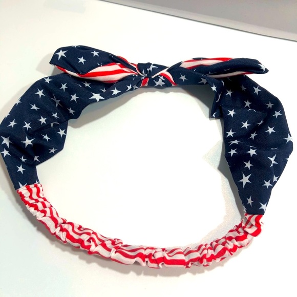 ☀️Stars and Stripes Bow Headband☀️ - Picture 6 of 7